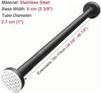 Adjustable Closet Rods - No Drilling Clothes Rail for Windows & Bathroom, Extendable White 35-50 cm (11.75" - 19.75") - Ideal