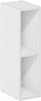 Furinno Fulda Book Shelf, 2-Tier Narrow Bookshelf, Bookcase with 6-in Width Storage Shelf, 9.3 x 5.9 x 21.2, for Living Room,