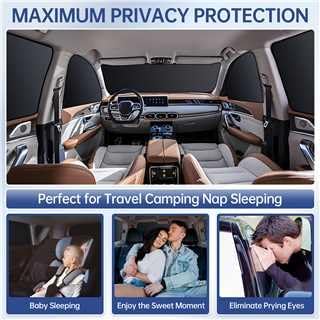 8PCS Car Window Shades for Lexus RX 2023-2025, Window Covers for RX Windshield Side Rear Windows, Full Set Privacy Protection Car Sunshade with UV Blocking for Camping Napping