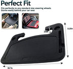 ZONETECH Multi-Functional Portable Car Laptop and Food Steering Wheel Tray 2-Pack - Black Table/Car Vehicle Seat Portable Mount Tray Laptop Notebook Table Eating Desk