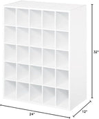 ClosetMaid 8506 25-Cube Organizer, White