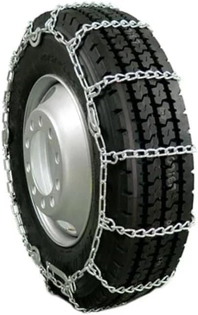 Mytee Products Truck Tire Chain Kit – (Set of 2) 22.5" Twist Link Snow Chains for Semi Trucks, 14" Tire Chain Wrench (1Pc), 2