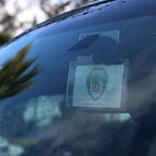 5 Pack - Clear Horizontal Vehicle Parking Permit Pass Hanger Tag Holder - Hangs from Car Rear View Mirror - by Specialist ID