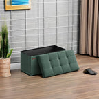 SONGMICS Mazie Collection - 30 Inches Folding Storage Ottoman Bench, Ottoman Foot Rest, End of Bed Bench, Storage Chest, Load