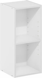 Furinno Fulda Book Shelf, 2-Tier Narrow Bookshelf, Bookcase with 10-in Width Storage Shelf, 9.3 x 9.8 x 21.2, for Living Room