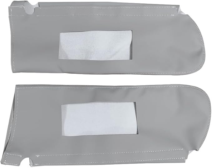 Car Sun Visor Cover Pair Fit for Chevy Tahoe Suburban Yukon 1995-1999, Microfiber Leather, Gray