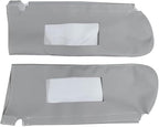 Car Sun Visor Cover Pair Fit for Chevy Tahoe Suburban Yukon 1995-1999, Microfiber Leather, Gray