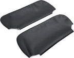 Car Sun Visor Cover Pair Fit for Chevy Camaro 1993-2002, for Pontiac Firebird 1993-2002, Microfiber Leather, Black-Black Stitch