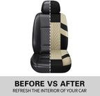 Pariitadin Car Seat Covers Front Pair, Washable and Breathable Seat Covers for Cars, Universal Fit Car Interior Covers for Mo