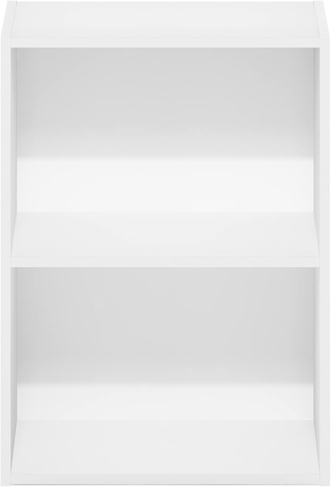 Furinno Luder Bookcase / Book / Storage, 2-Tier, White