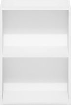 Furinno Luder Bookcase / Book / Storage, 2-Tier, White