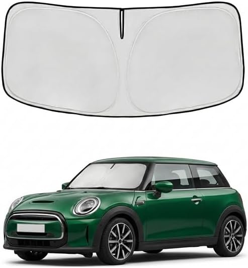 Windshield Sun Shade for BMW Mini Cooper 2015-2024 2025 Sunshade Front Window Shade Custom Fit Mini Cooper Accessories Sun Visor Foldable Shade Blocks UV Rays Accessories