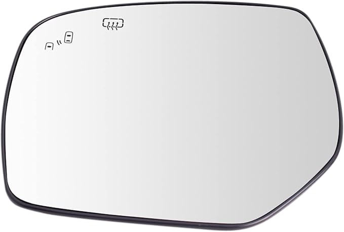 TRQ Driver Side Heated Mirror Glass with Blind Spot Detection Compatible with 2017-2018 Subaru Forester