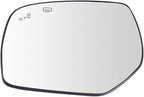 TRQ Driver Side Heated Mirror Glass with Blind Spot Detection Compatible with 2017-2018 Subaru Forester