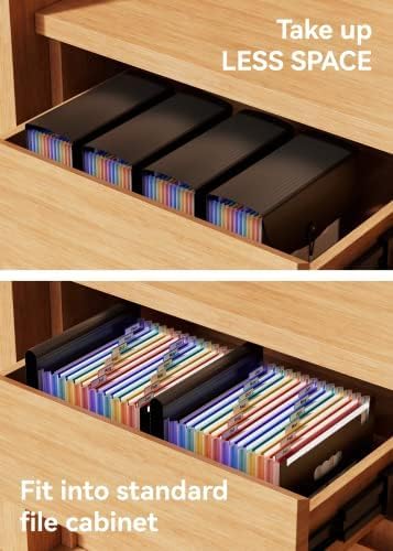 ABC life 12-Pocket Accordion File Organizer, Expandable File Folder with Colorful A-Z Tabs, Portable Bill & Receipt Organizer