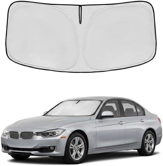 Windshield Sun Shade for BMW 3 Series 2013-2018 Sunshade Front Window Shade Custom Fit 3 Series Accessories Sun Visor Foldable Shade Blocks UV Rays Accessories