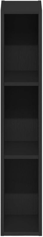 Furinno Fulda Book Shelf, 3-Tier Narrow Bookshelf, Bookcase with 6-in Width Storage Shelf, 9.3 x 5.9 x 31.5, for Living Room,