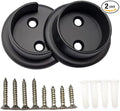 QCAA Heavy Duty Solid Metal Closet Rod Socket Set, 1-3/8'', Oil-Rubbed Bronze, 1 Pair, Made In Taiwan