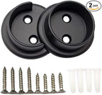 QCAA Heavy Duty Solid Metal Closet Rod Socket Set, 1-3/8'', Oil-Rubbed Bronze, 1 Pair, Made In Taiwan