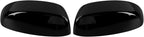 Rearview Mirror Half Caps Covers Compatible with 2007-2014 Chevy Silverado GMC Sierra Avalanche Tahoe Suburban Yukon Escalade ESV Left Right Side View Upper Mirror Cover Caps, Black