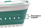 SAMMART 42L (11 gallon) Collapsible Plastic Laundry Basket - Foldable Pop Up Storage Container/Organizer - Space Saving Hampe
