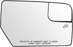 Senzeal Passenger Side Heated Mirror Glass Replacement for Ford Expedition 2012-2017 Lincoln Navigator 2012-2014 Blind Spot Mirror Glass CL1Z17K707A (Right Side)
