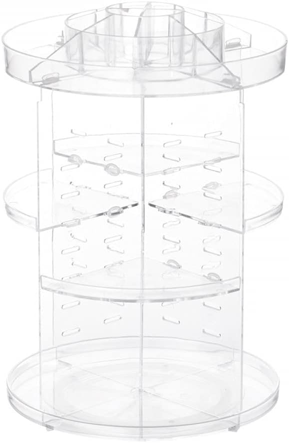 Makeup Organizer Rotating 360 Degree Crystal Jewelry Cosmetic Perfume Display Box Desktop Lipstick Organizer