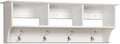 Prepac 48" Contemporary Wall Mounted Coat Rack, Coat Hooks Wall Mount with 3 Shelves, Ideal for Hallway or Entryway Storage S