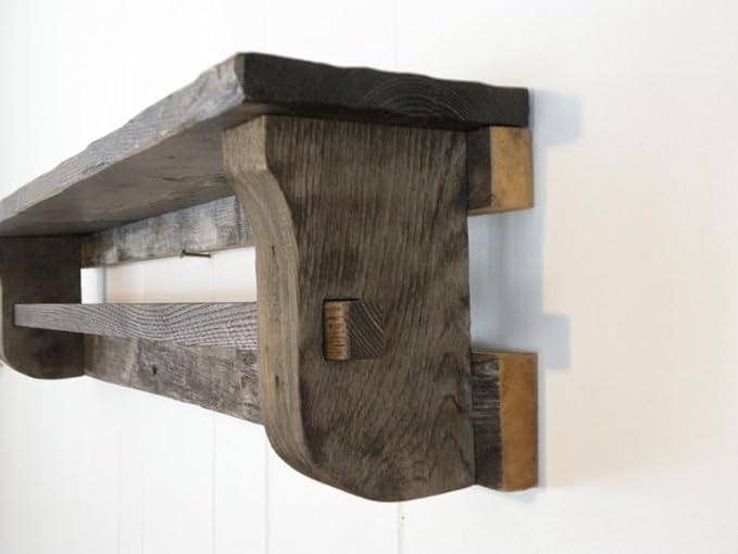 Reclaimed Wood Quilt & Towel Ladder | Distressed Primitive Shelf for Rustic, Cottagecore & Farmhouse Decor