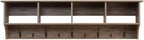Prepac Drifted Gray 60" Contemporary Wall Mounted Coat Rack, Coat Hooks Wall Mount with 4 Shelves, Ideal for Hallway or Entry