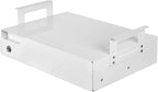 Under Desk Drawer Storage with Lock, 17.3"x11.8"x5.4", Metal Undermount Table Drawer, Ball Bearing Slides Out Tray Organizer 