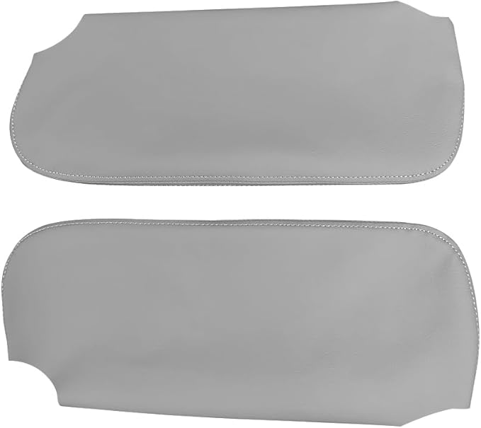 Car Sun Visor Cover Pair Fit for Chevy Camaro 1993-2002, for Pontiac Firebird 1993-2002, Microfiber Leather, Gray