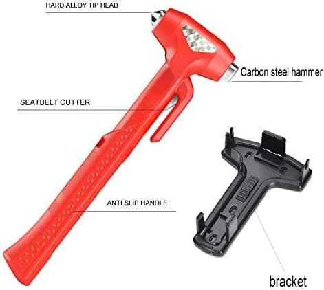 Car Window Breaker, Glass Breaker and Seatbelt Cutter, Emergency Car Glass Safety Hammer, Window Punch Seatbelt Cutter for Fa
