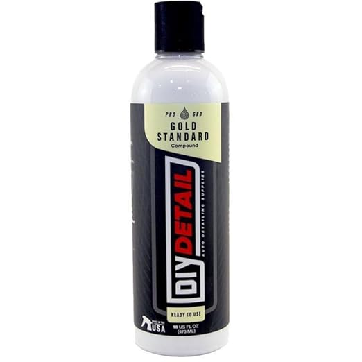 DIY Detail Gold Standard Heavy Cut Polishing Compound – Professional Car Paint Correction for DA Rotary Polishers- Defect Removal for Swirls Scratches Oxidation – 16oz. Bottle