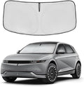 Windshield Sun Shade for Hyundai Ioniq 5 2020-2024 2025 2026 -Front Window Shade Custom Fit Ioniq 5 Accessories Sun Visor Foldable Shade Blocks UV Rays Summer Must Have Car Accessories