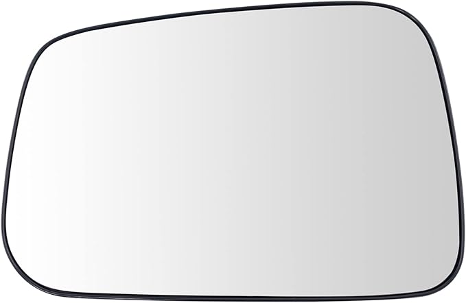 TRQ Driver Side Mirror Glass Non Heated with Backing Plate For Factory Equipped & Aftermarket Mirrors Compatible with 2006-20