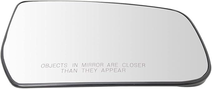 TRQ Passenger Side Mirror Glass Assembly Snap On Convex Compatible with 2010-2017 Chevrolet Equinox GMC Terrain GM1324105