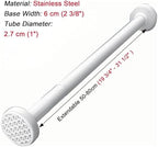 Adjustable Closet Rods - No Drill Extendable Clothes Rail for Windows & Bathroom, 35-50 cm (11.75" - 19.75") - Ideal Space-Sa