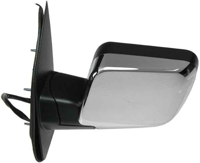 TRQ 2 Piece Driver and Passenger Side Mirror Assembly Set Electric Adjustment Heated No Memory Puddle Light Chrome Compatible