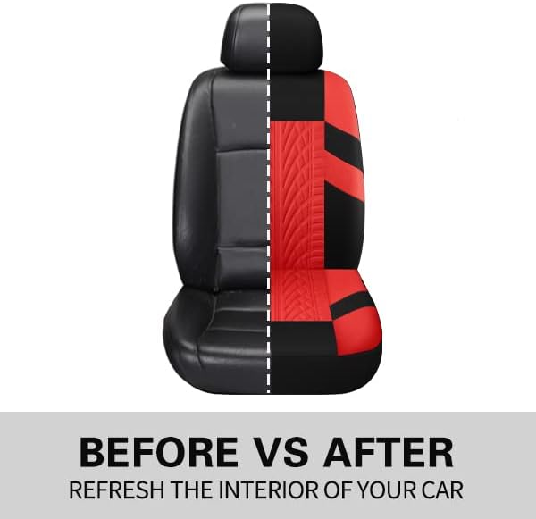 Pariitadin Car Seat Covers Front Pair, Washable and Breathable Seat Covers for Cars, Universal Fit Car Interior Covers for Mo