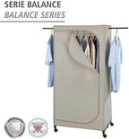 Wenko Balance Wardrobe with Wheels - Mobile Wardrobe Folding, Taupe, Kleiderschrank