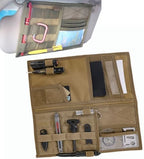 Large Molle Visor Organizer, Tactical Visor Organizer, Car Sun Visor Organizer Truck Accessories for Men, Tactical Gear for Men (Khaki)