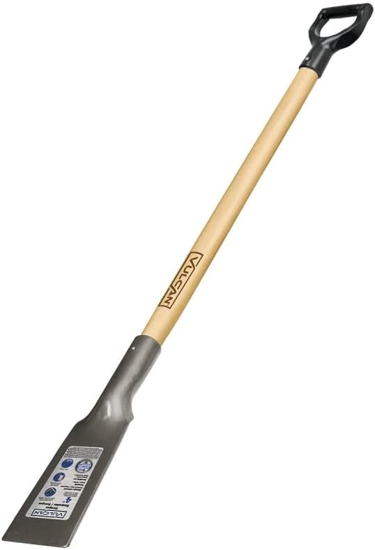 Edward Tools Vulcan Heavy Duty 4 in. Forged Steel Scraper with D-Grip Handle - 42" Hardwood Handle - Excellent for Chopping and Scraping Ice and Snow - Great for Cutting and Chopping in Garden