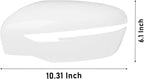 Moonlinks Compatible with Nissan Rogue 2014-2020/Murano 2015-2024/Pathfinder 2017-2020 Left Driver Mirror Cover Replacement, White Left Side Clip-on Mirror Cap Replaces for 96374-4BA0A
