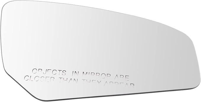 TRQ Passenger Side Mirror Glass Clear Convex Peel & Stick Compatible with 2010-2011 Nissan Altima NI1323137