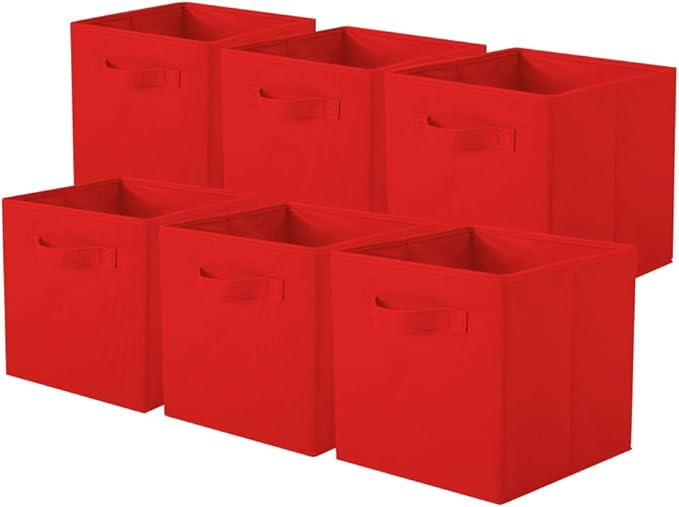 ShellKingdom Storage Bins, Foldable Fabric Storage Cubes and Cloth Storage Organizer Drawer for Closet and Toys Storage, 6 Pa