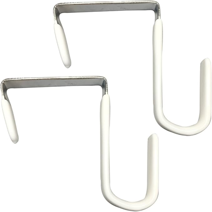 Evelots Over the Door Hooks - 4 Pack - Hangers for Clothes, Towel, Coats, Hats, Handbags - Made of Rubber Coated Steel - Clos