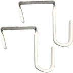 Evelots Over the Door Hooks - 4 Pack - Hangers for Clothes, Towel, Coats, Hats, Handbags - Made of Rubber Coated Steel - Clos