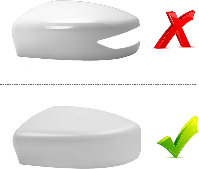 Moonlinks Compatible with Nissan Sentra 2013 2014 2015 2016 2017 2018 2019 Left Side Mirror Cover Replacement, White Primer Left Driver Side Door Rearview Mirror Cap Trim