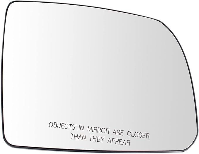 TRQ Passenger Side Mirror Glass Non-Heated Compatible with 2008-2017 Toyota Sequoia 2007-2020 Tundra TO1325106